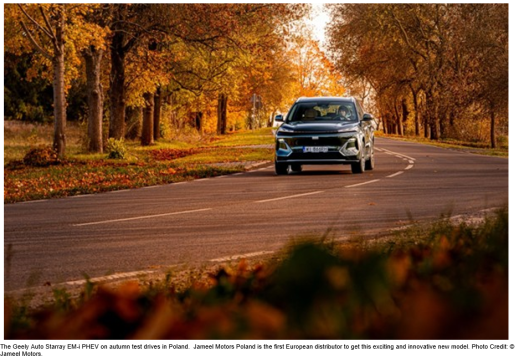 Geely Auto Starray EM-i PHEV on autumn test in Poland with Jameel Motors Poland